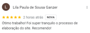 depoimento site loja